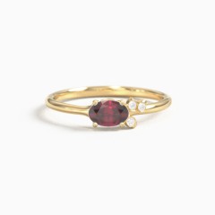 East west hot sale gemstone rings