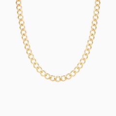 Vermeil Bold Open Curb Chain Necklace 16