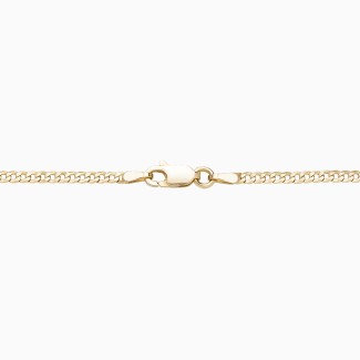 Fern Metal Curb Chain Necklace in 18k Gold Vermeil