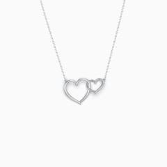 Sterling Silver Interlocking Heart Necklace | Lee Fiori