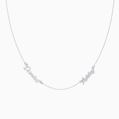 Sterling Silver Personalized Dainty Two Name Necklace