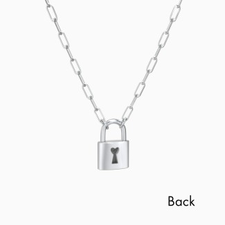 Initial Lock Necklace, Custom Engraved Lock Necklace, Dainty 925 Sterling  Silver Padlock Pendant, Tiny Lock, Dainty Silver Lock Necklace