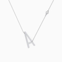 Asymmetrical letter clearance necklace