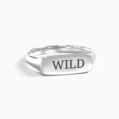 Bar on sale signet ring